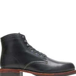Boots|1000 Mile<Wolverine 1000 Mile Plain-Toe Classic Boot Black Leather