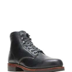 Boots|1000 Mile<Wolverine 1000 Mile Plain-Toe Classic Boot Black Leather