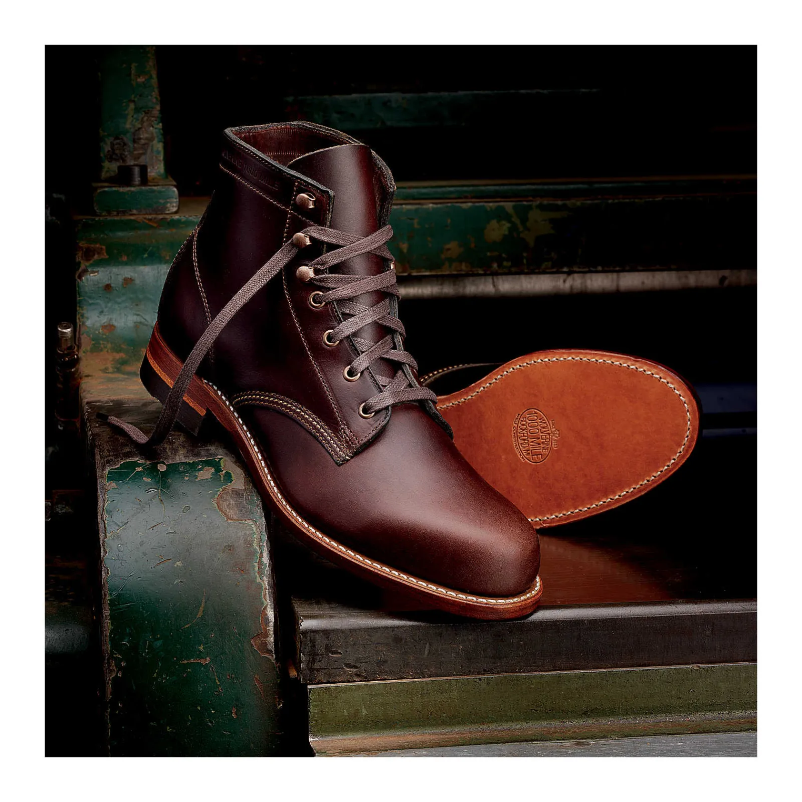 Boots|Work Boots<Wolverine 1000 Mile Plain-Toe Original Boot Brown
