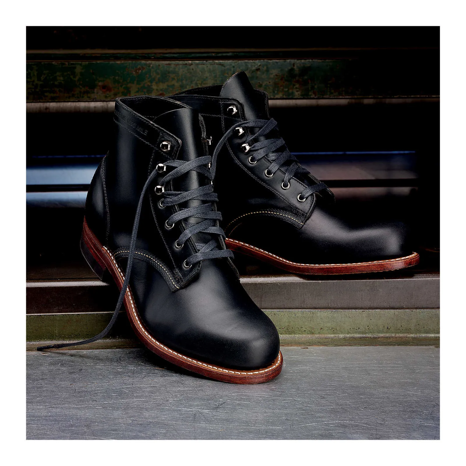 Boots|1000 Mile<Wolverine 1000 Mile Plain-Toe Original Boot Black