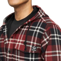 Jackets|Best Sellers<Wolverine Bucksaw Bonded Shirt Jac Garnet Plaid