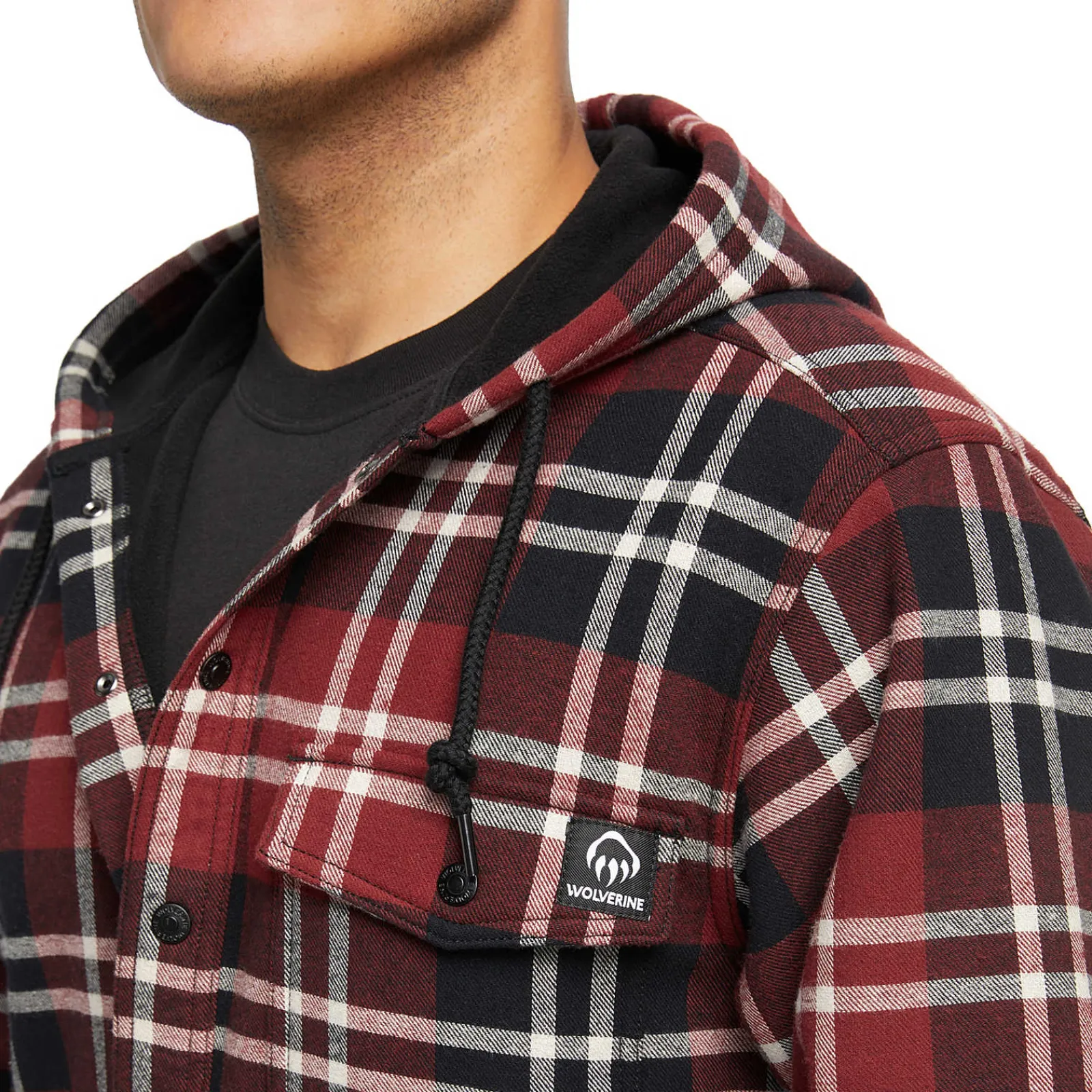 Jackets|Best Sellers<Wolverine Bucksaw Bonded Shirt Jac Garnet Plaid