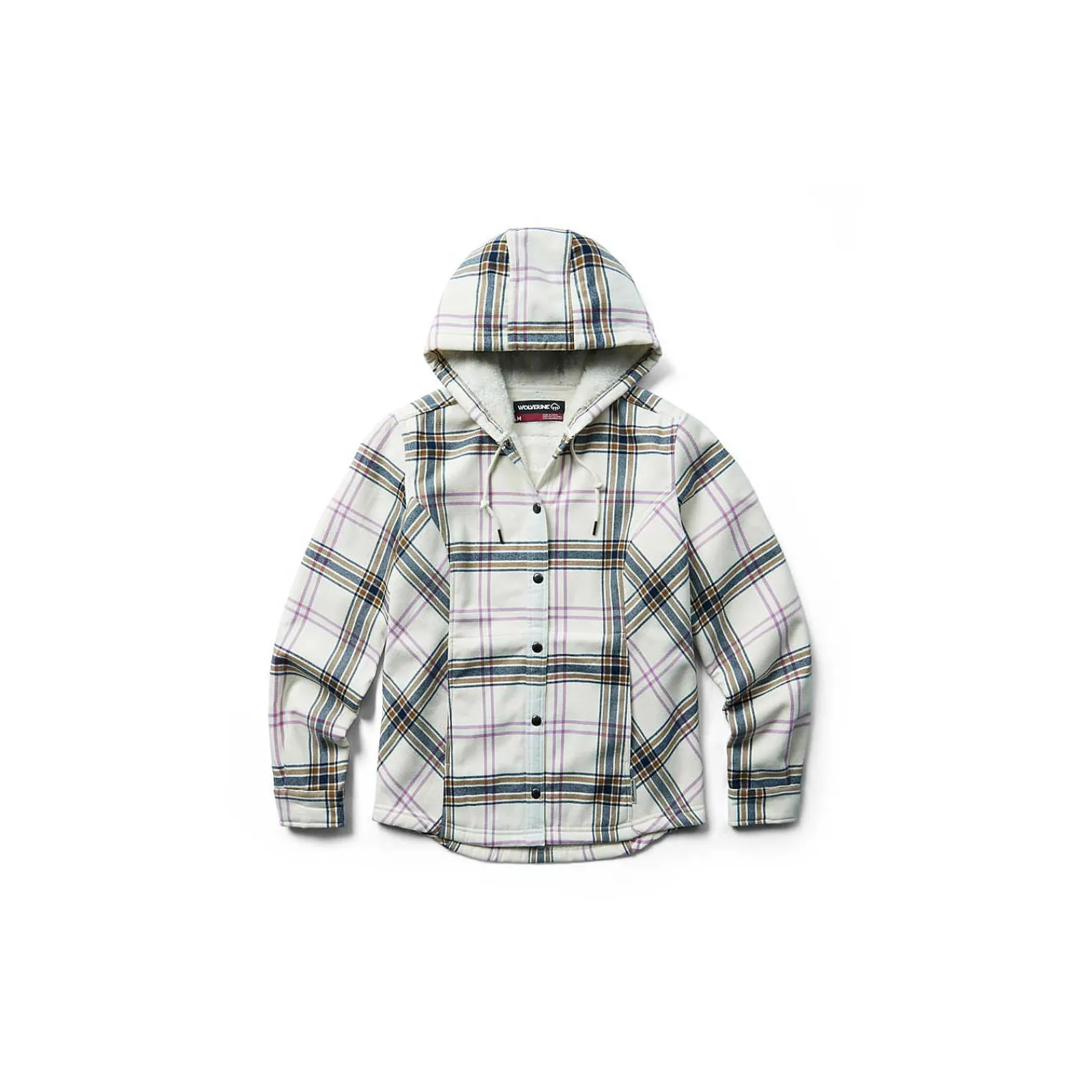 Jackets|Accessories<Wolverine Cheyenne Bonded Sherpa Shirt Jac Cream Plaid