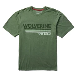 Work Shirts|T-Shirts<Wolverine Classic Short Sleeve Graphic Tee Bronze Green