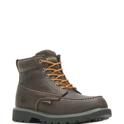 Waterproof|Soft Toe<Wolverine Floorhand Moc Toe 6&rdquo; Work Boot Dark Coffee
