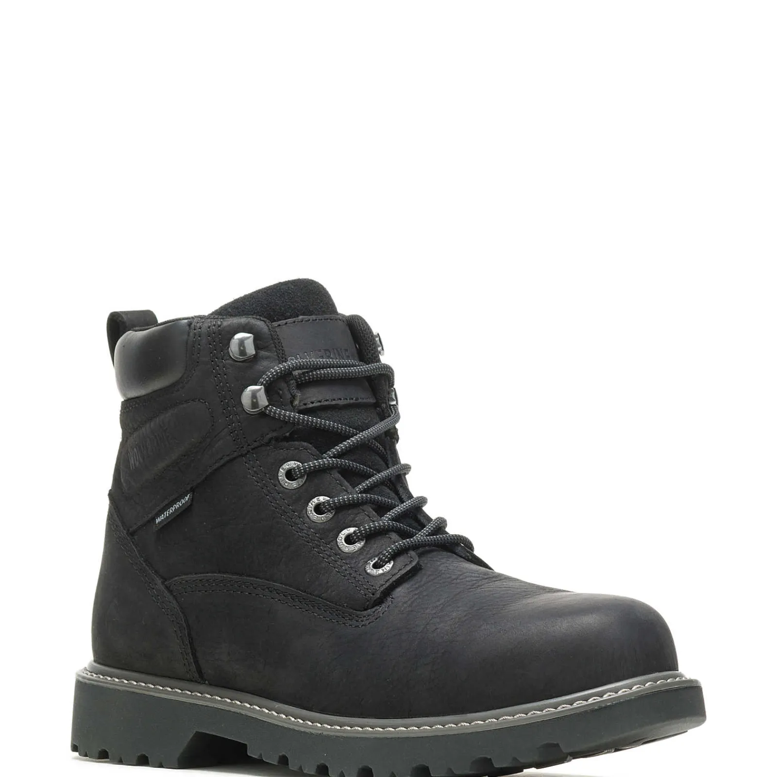 Waterproof|Safety Toe<Wolverine Floorhand Waterproof Steel-Toe 6" Work Boot Black