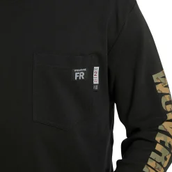 T-Shirts|Safety Gear<Wolverine FR Long Sleeve Print Tee Black