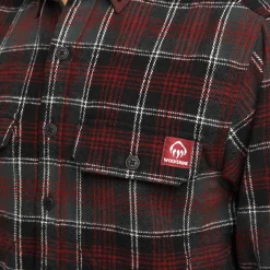 Work Shirts|Best Sellers<Wolverine Glacier Heavyweight Long Sleeve Flannel Shirt Midnight Black Plaid