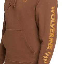 Hoodies & Pullovers|Best Sellers<Wolverine Graphic Hoody- Sleeve Logo Teak