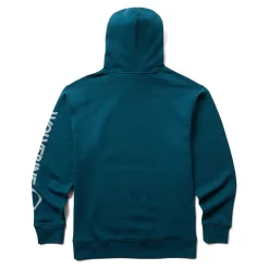 Hoodies & Pullovers|Best Sellers<Wolverine Graphic Hoody- Sleeve Logo Ink Blue