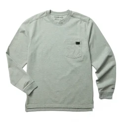 Work Shirts|T-Shirts<Wolverine Guardian Cotton&trade; Long Sleeve Pocket Tee Light Grey Heather