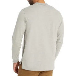Work Shirts|T-Shirts<Wolverine Guardian Cotton&trade; Long Sleeve Pocket Tee Light Grey Heather