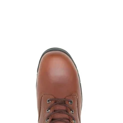 Work Boots|Safety Toe<Wolverine Harrison Lace-Up Steel-Toe 6" Work Boot Brown