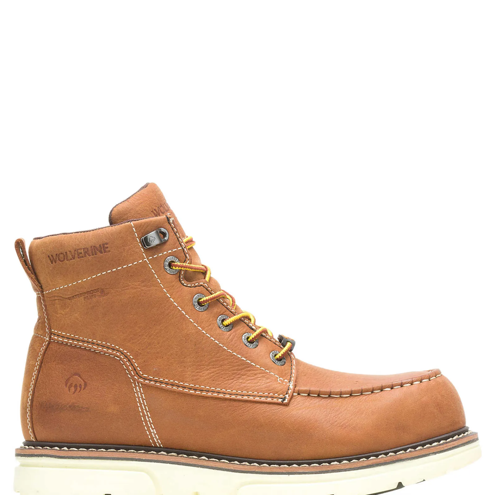 Waterproof|Work Boots<Wolverine I-90 DuraShocks® Moc-Toe CarbonMAX® 6" Work Boot Tan