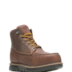 Waterproof|DuraShocks<Wolverine I-90 DuraShocks&reg; Moc-Toe CarbonMAX&reg; 6" Work Boot Brown