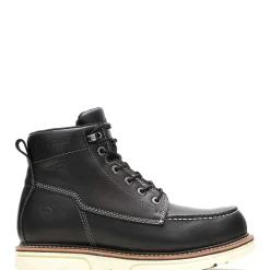 Waterproof|Work Boots<Wolverine I-90 DuraShocks® Moc-Toe 6" Work Boot Black/White