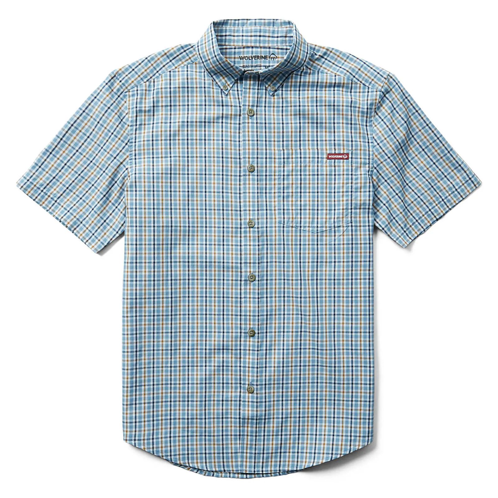Work Shirts|T-Shirts<Wolverine Mortar Short Sleeve Shirt Blue shadow