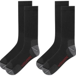 Socks|Socks<Wolverine 2-PK Safety-Toe Moisture-Wicking Crew Sock Black