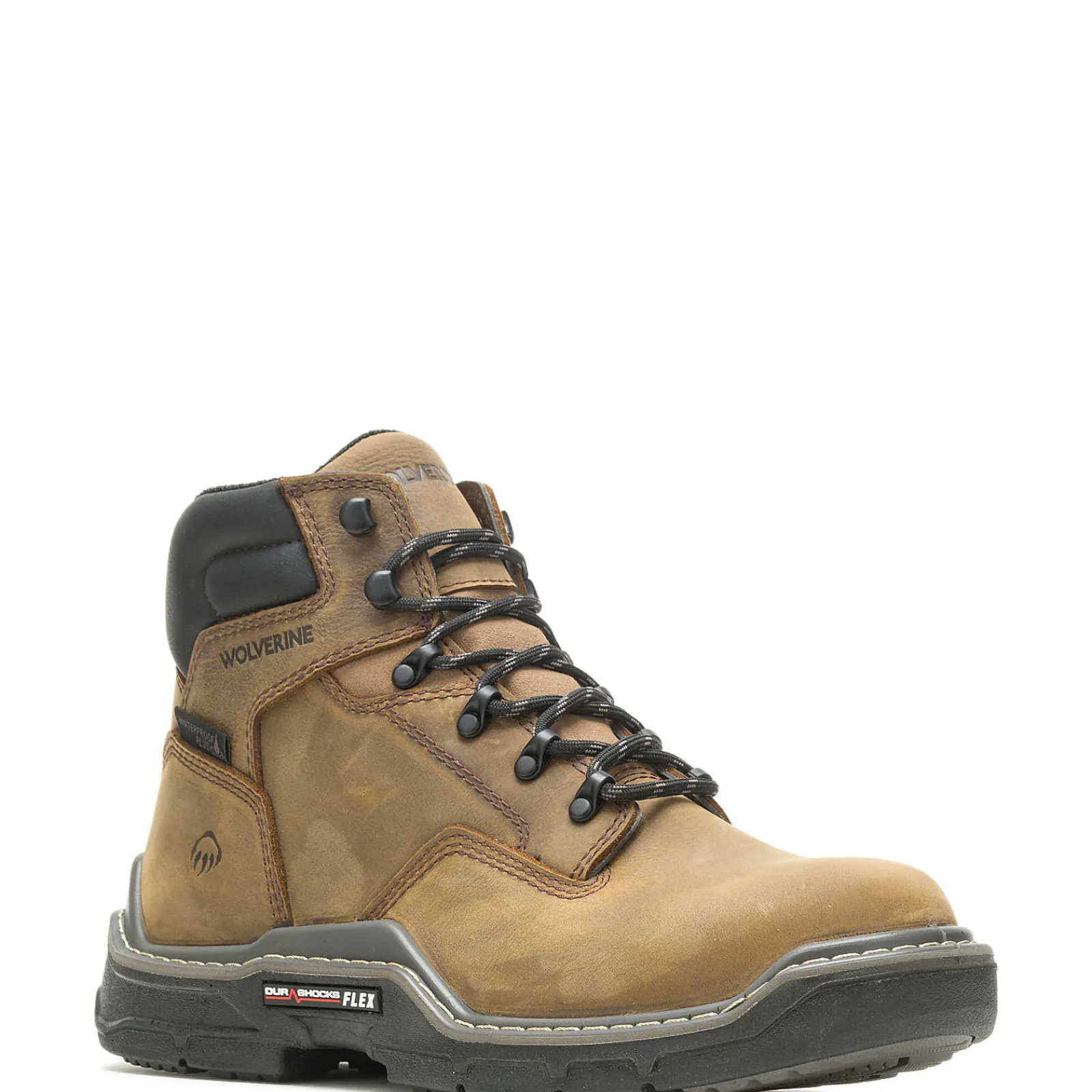 Waterproof|Work Boots<Wolverine Raider DuraShocks® Waterproof 6" CarbonMAX® Work Boot Brown