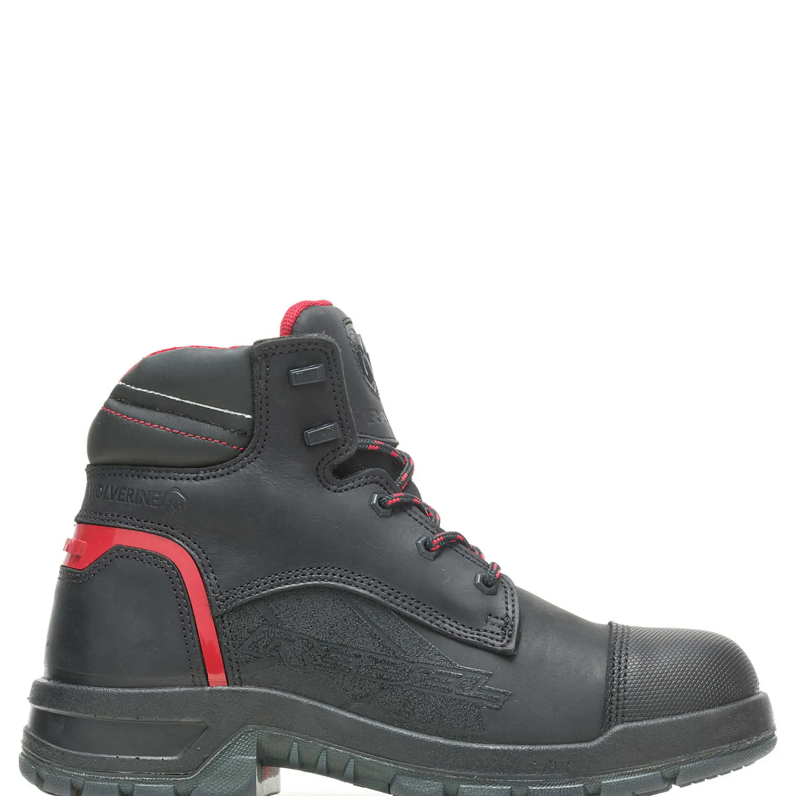 Collabs|Work Boots<Wolverine Ram Trucks Collection - Rebel Safety Toe Work Boot Black/Red