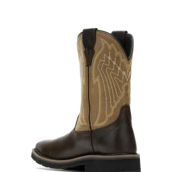 Waterproof|Work Boots<Wolverine Rancher Eagle Waterproof Steel-Toe Wellington Work Boot Gravel/Tan