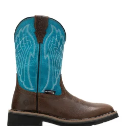 Safety Toe|Work Boots<Wolverine Rancher Eagle Waterproof Steel-Toe Wellington Work Boot Brown/Teal