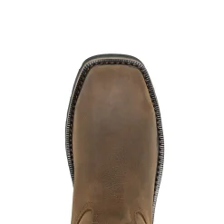 Waterproof|Work Boots<Wolverine Rancher Pull-Tab Waterproof Steel-Toe Wellington Work Boot Dark Coffee