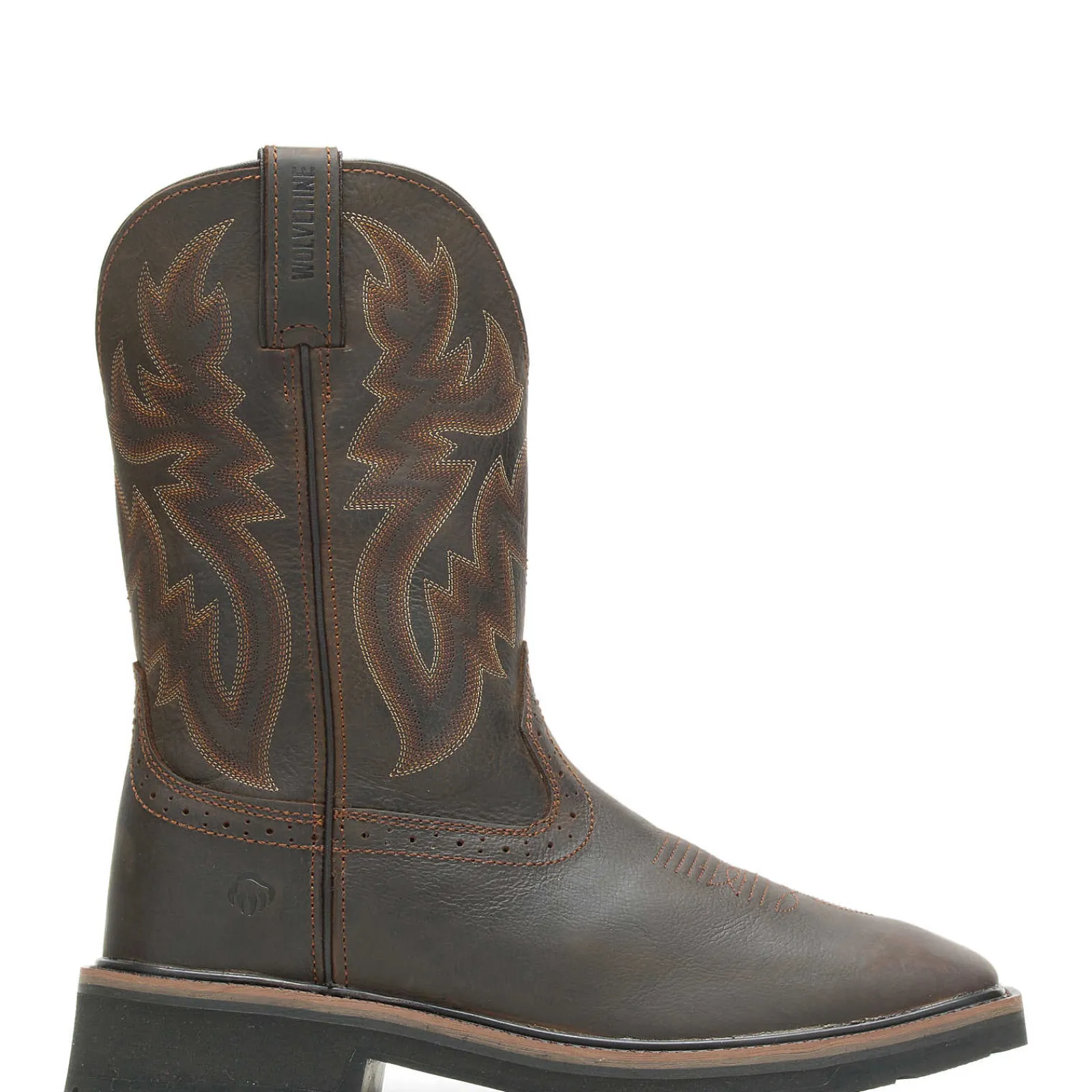 Work Boots|Safety Toe<Wolverine Rancher Square-Toe Steel-Toe Wellington Dk Brown/Rust