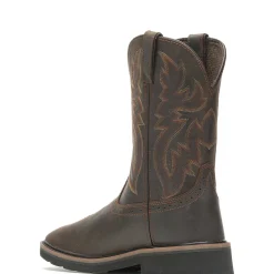 Work Boots|Safety Toe<Wolverine Rancher Square-Toe Steel-Toe Wellington Dk Brown/Rust