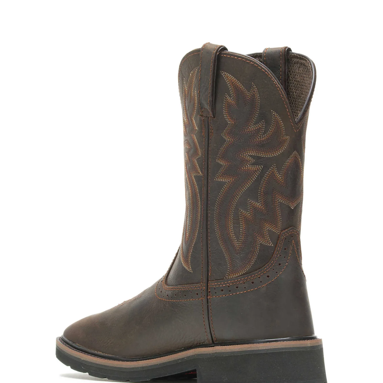 Work Boots|Safety Toe<Wolverine Rancher Square-Toe Steel-Toe Wellington Dk Brown/Rust