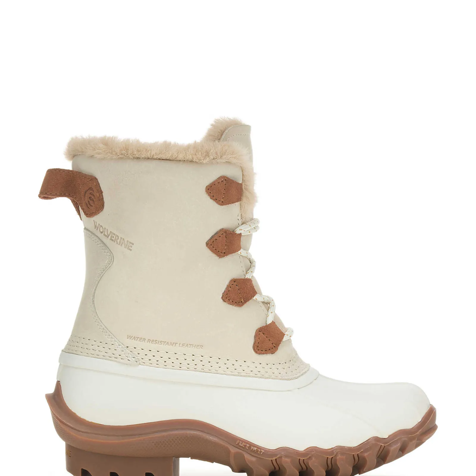 Rain & Snow|Waterproof<Wolverine Torrent Faux-Fur Tall Duck Boot Ivory