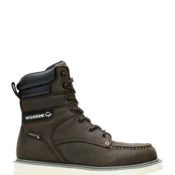 Waterproof|Work Boots<Wolverine Trade Wedge 8" Moc-Toe Steel-Toe Work Boot Dark Brown