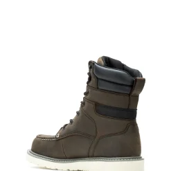 Waterproof|Work Boots<Wolverine Trade Wedge 8" Moc-Toe Steel-Toe Work Boot Dark Brown