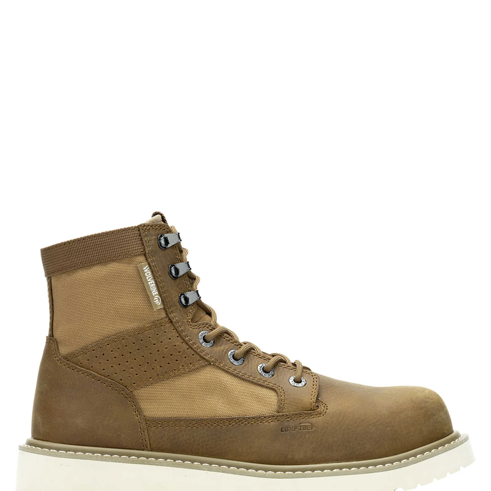 Safety Toe|Safety Toe<Wolverine Trade Wedge Unlined Canvas 6" Composite-Toe Work Boot Coyote