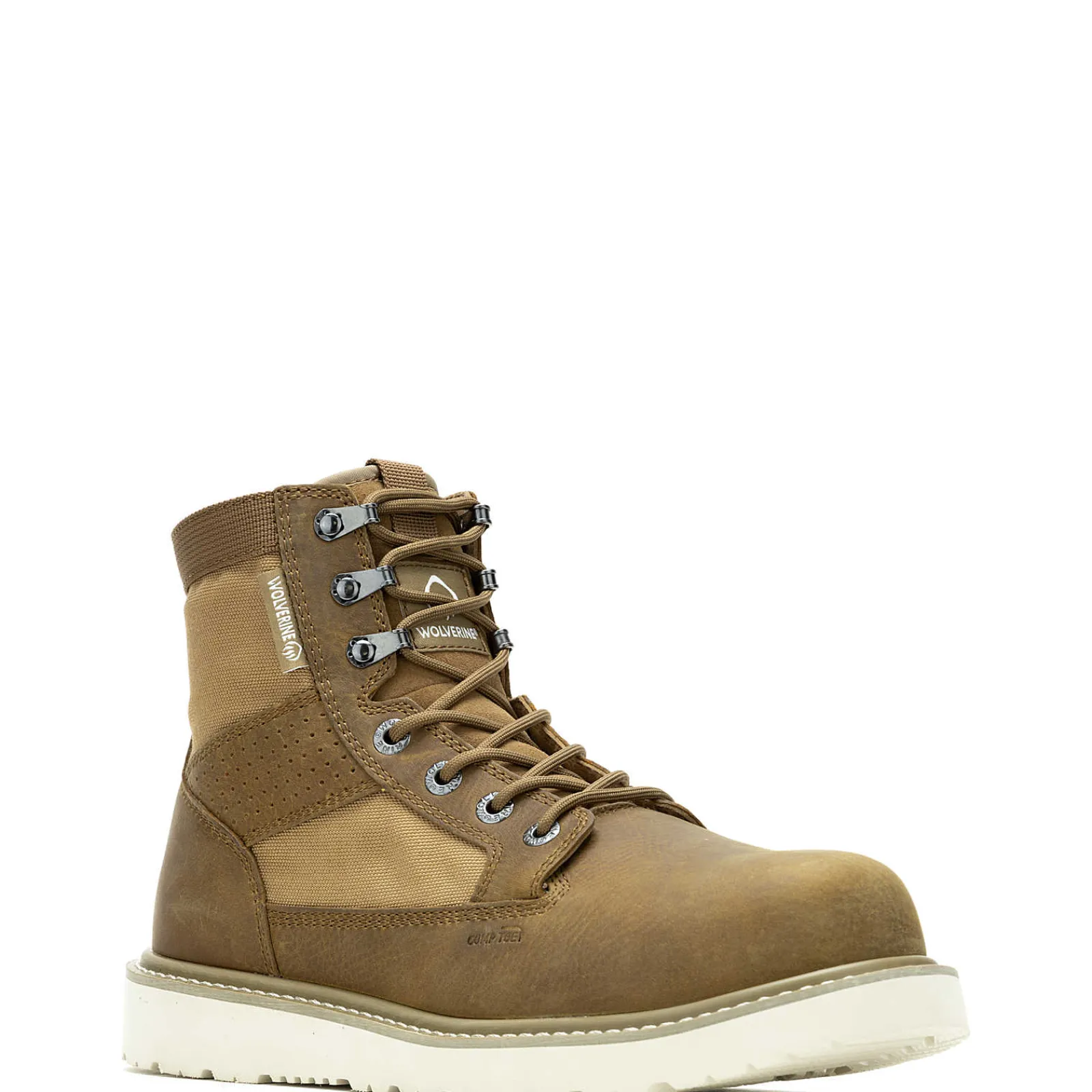 Safety Toe|Safety Toe<Wolverine Trade Wedge Unlined Canvas 6" Composite-Toe Work Boot Coyote