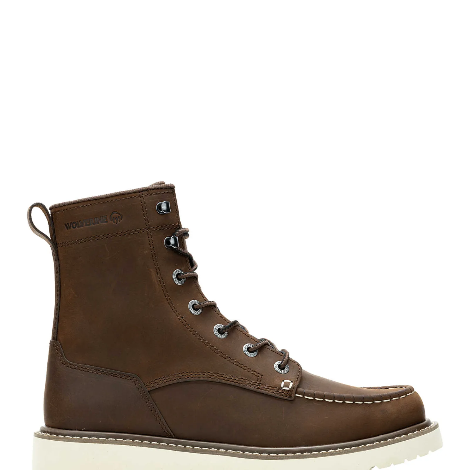 Safety Toe|Safety Toe<Wolverine Trade Wedge Unlined 8" Moc-Toe Work Boot Dark Brown