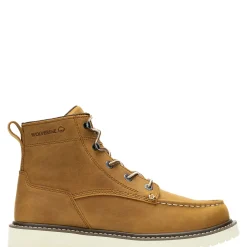 Soft Toe|Work Boots<Wolverine Trade Wedge Unlined 6" Moc-Toe Work Boot Tan