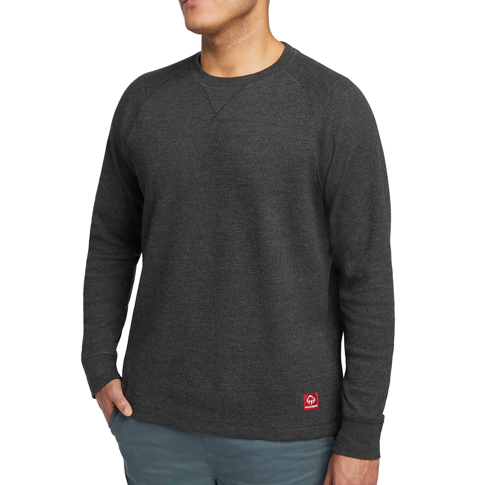 Work Shirts|Work Shirts<Wolverine Walden II Thermal Long Sleeve Tee Black Heather
