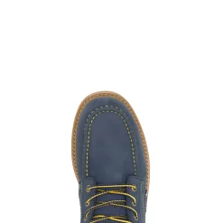 Waterproof|Soft Toe<Wolverine X Valiant University Of Michigan Floorhand Moc Toe Work Boot Navy
