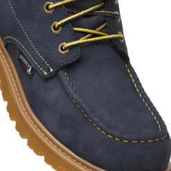 Waterproof|Soft Toe<Wolverine X Valiant University Of Michigan Floorhand Moc Toe Work Boot Navy