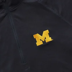 Hoodies & Pullovers|T-Shirts<Wolverine X Valiant University Of Michigan Sun-Stop Eco Half Zip Dark Navy
